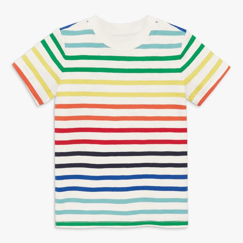 Primary Rainbow stripe tee 3T NEW W/TAGS